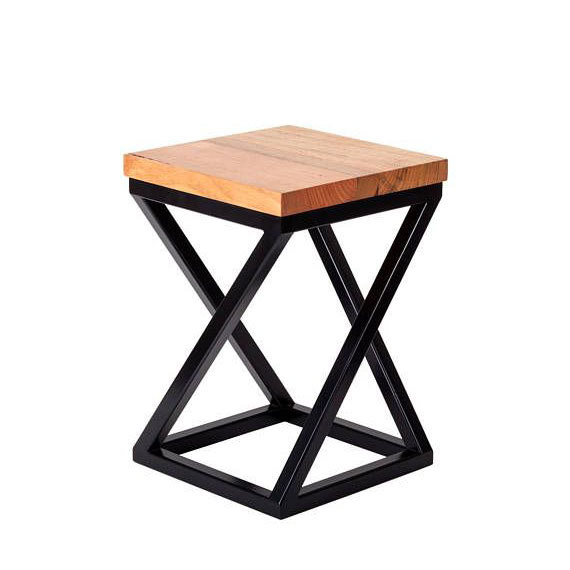 چهارپایه چوب و فلز